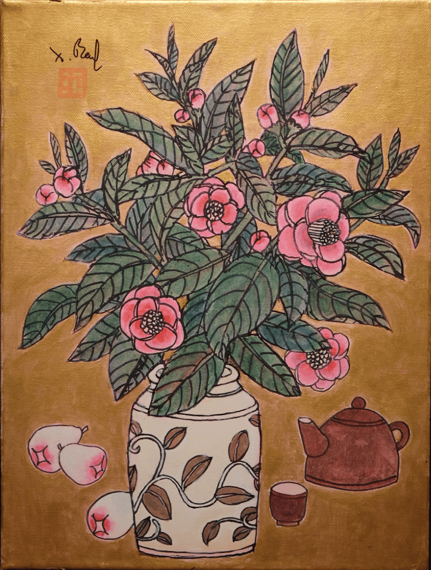 Still life with camellia